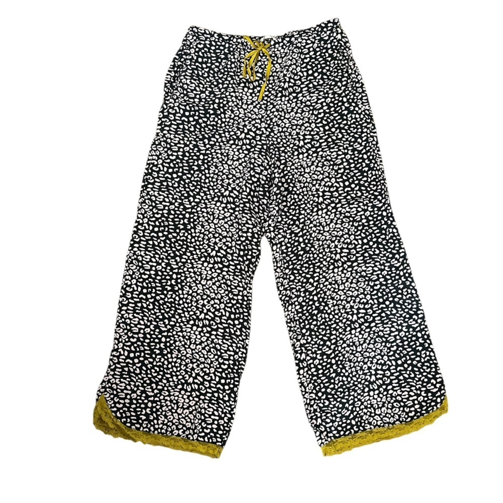 Victorias Secret VS Animal Print with Yellow Satin Tie Sz M